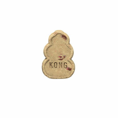 KONG(R) Snacks(R) Bacon & Cheese dog treat shaped like a snowman with visible bacon and cheese pieces
