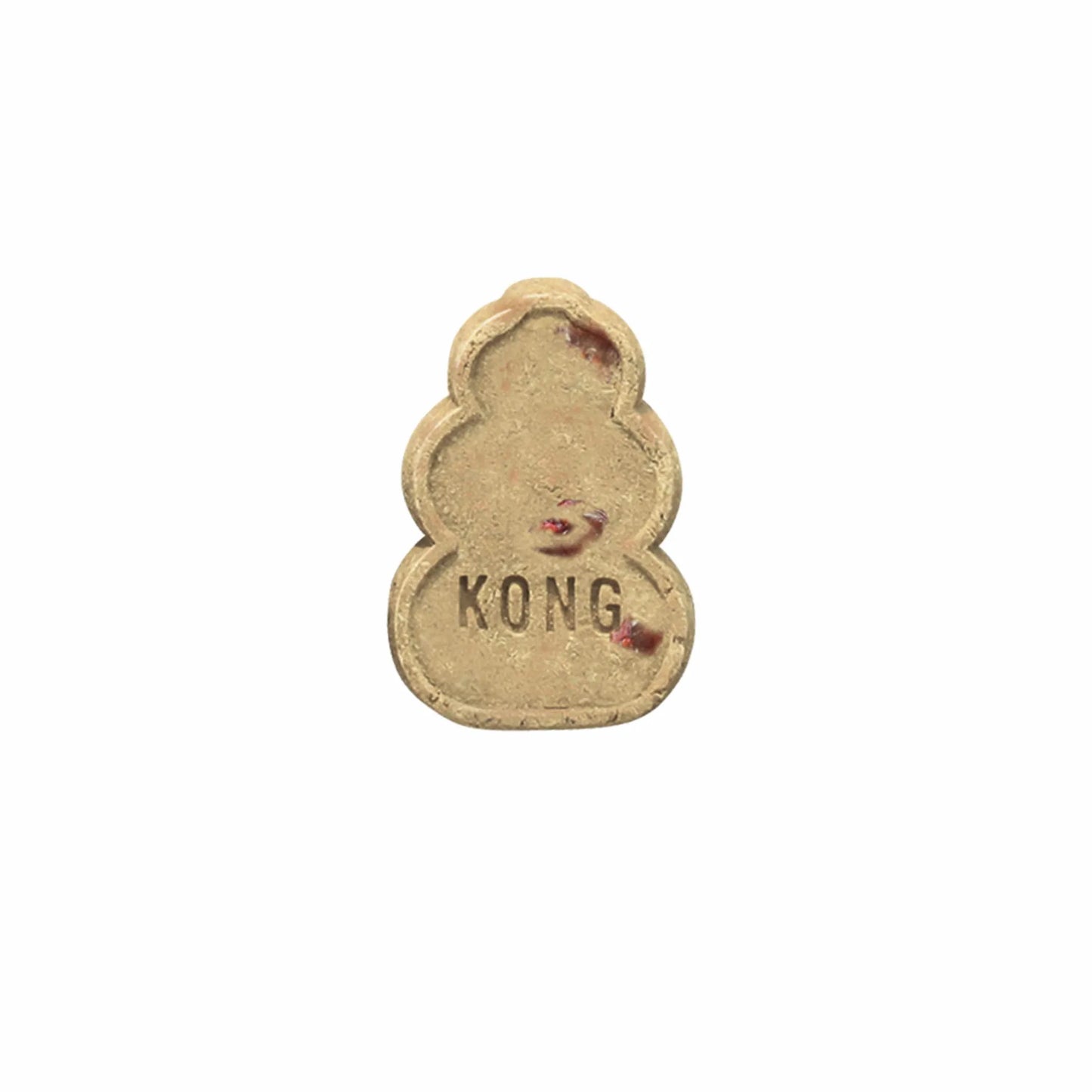 KONG(R) Snacks(R) Bacon & Cheese chew treat shaped like a snowman with KONG branding for dogs