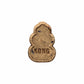 KONG(R) Snacks(R) Liver dog treat shaped like a snowman with embedded dark bits and KONG logo visible