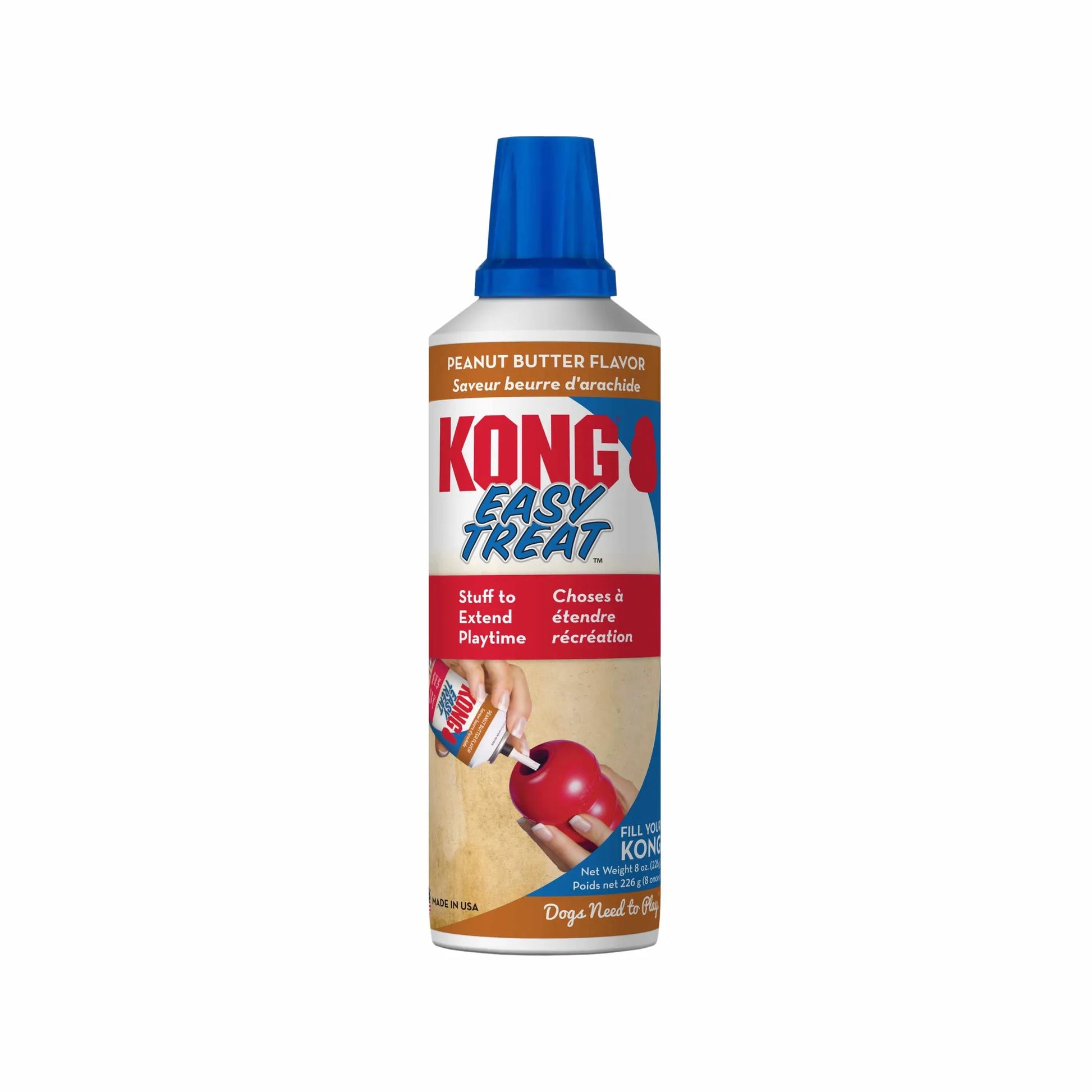 KONG(R) Easy Treat(R) Peanut Butter 8 oz squeeze bottle for dog playtime and training treats from PetsPerfect.