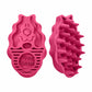 KONG ZoomGroom Raspberry Brush Large in pink, dual-sided pet grooming tool with soft and firm rubber bristles