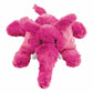 KONG(R) Cozie(TM) Elmer Elephant Medium plush dog toy in bright pink with soft fabric for gentle play and comfort