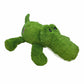 Green plush alligator dog toy with soft texture and stitched eyes, KONG(R) Cozie(TM) Jumbo Ali XL pet supplies.