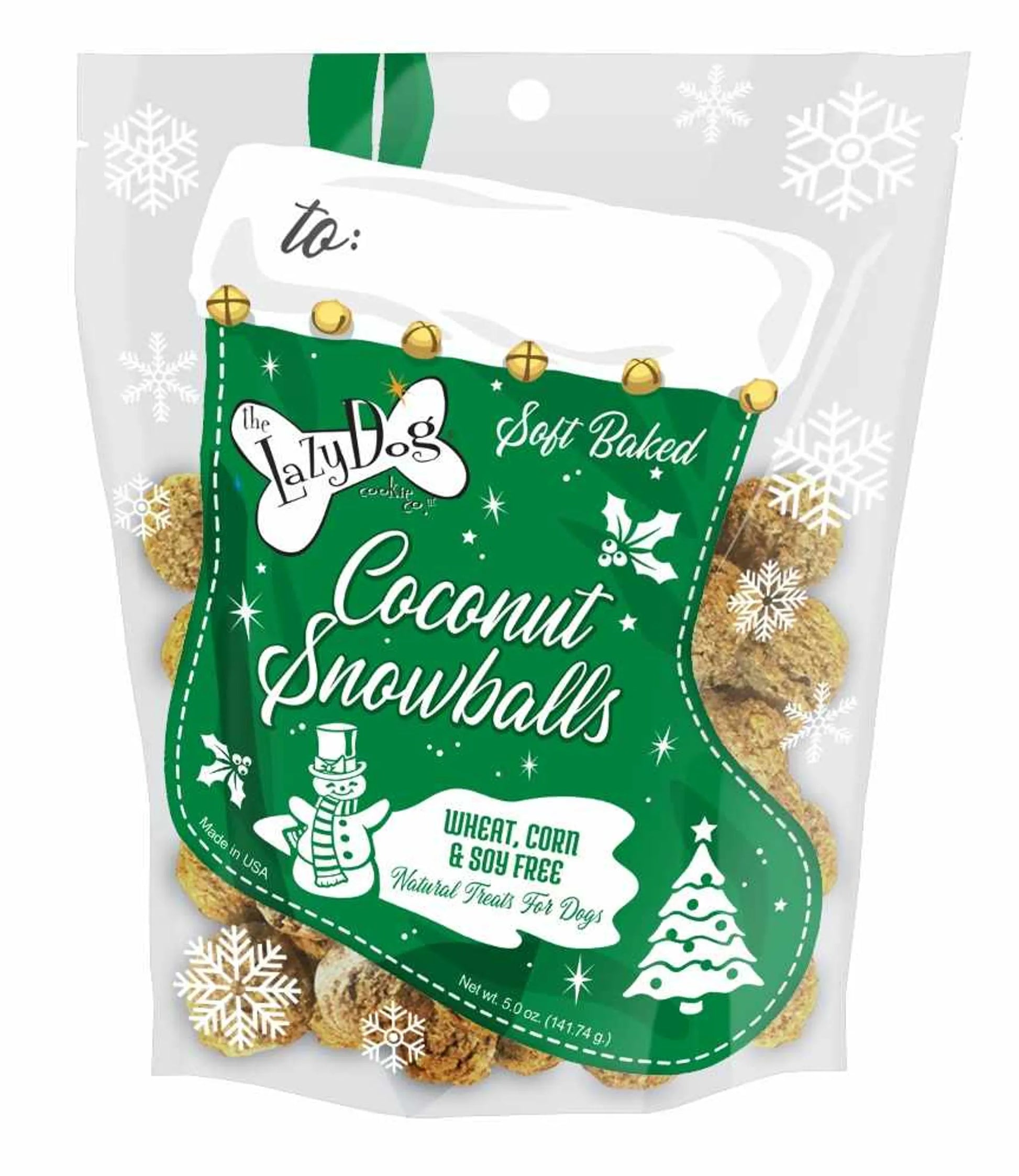 Lazy Dog Coconut Snowballs Stocking - Pets Perfect