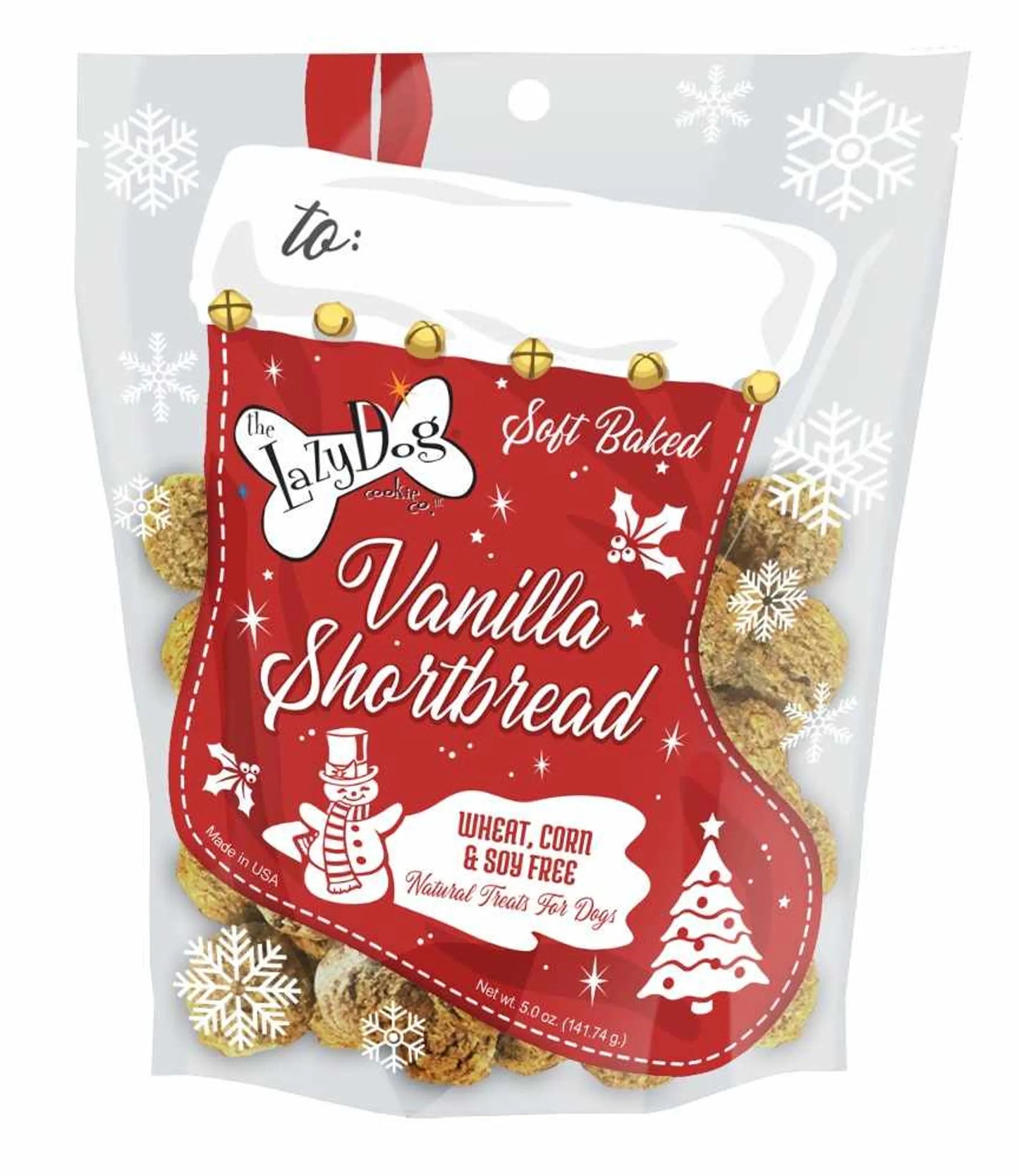 Lazy Dog Vanilla Shortbread Stocking - Pets Perfect