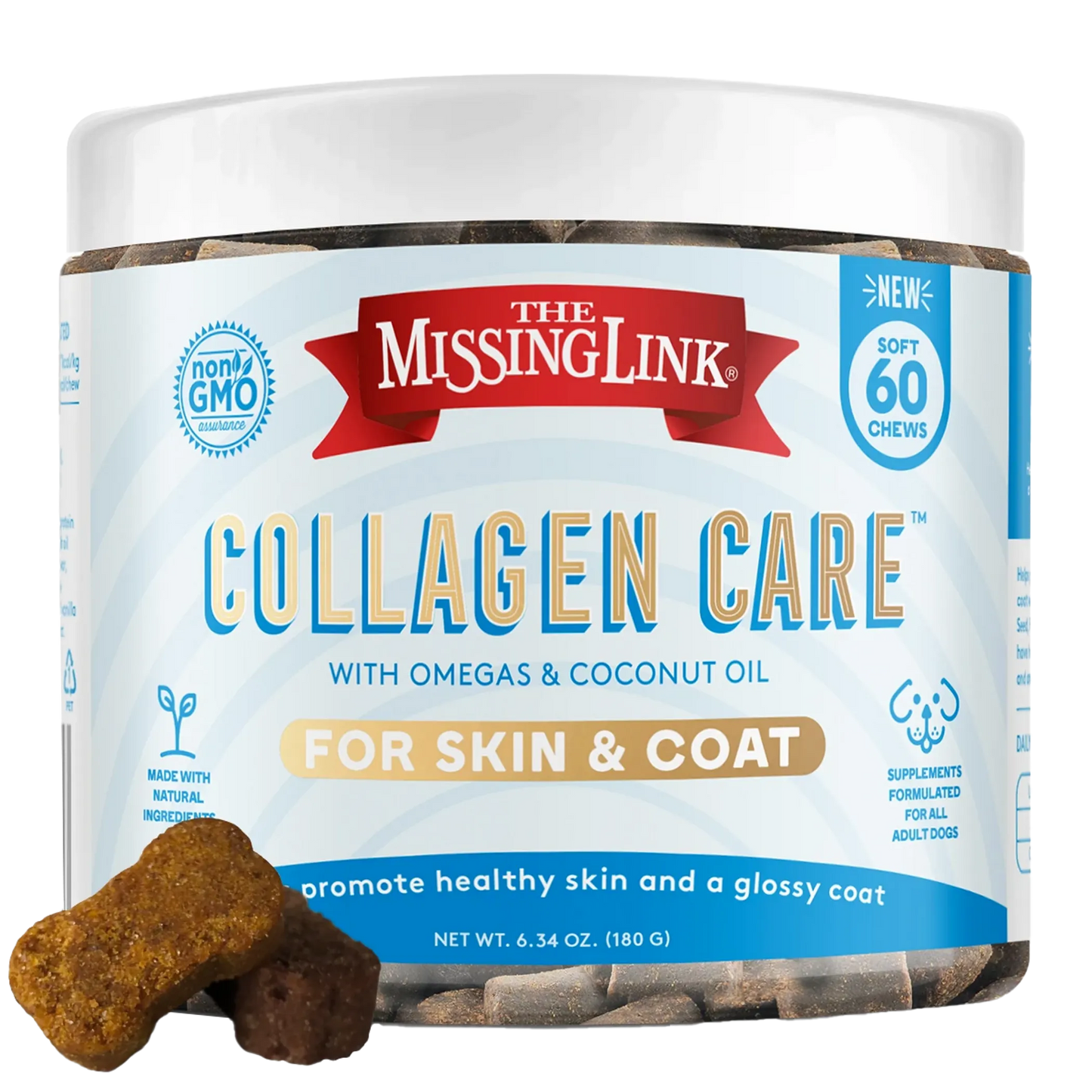 The Missing Link Collagen Care Skin & Coat Soft Chews - 60ct
