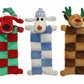 Multipet Loofa(R) Christmas Squeaker Mat Assortment (Santa, Reindeer, Snowman) 12"