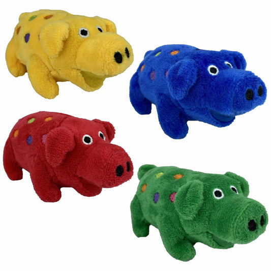 Multipet Minipet Plush Globlet Dog Toy Assorted Colors 4.5" - Pets Perfect