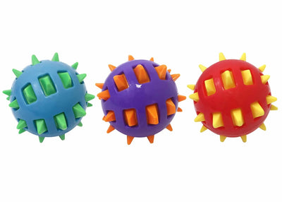 Multipet Spike TPR Ball Dog Chew Toy Assorted 4.5" - Pets Perfect
