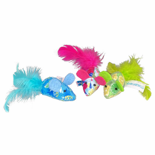 Multipet Margaritaville(R) Mice Cat Toy 6.5" 3pk - Pets Perfect
