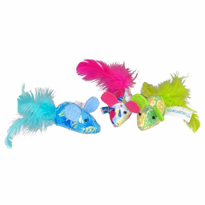 Multipet Margaritaville Mice Cat Toy 6.5" 3 ct - Pets Perfect