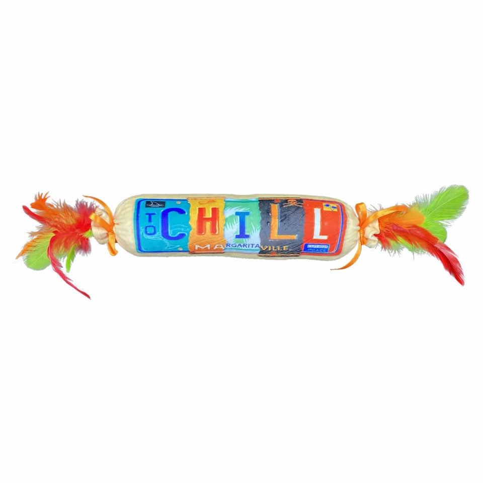 Multipet Margaritaville License to Chill Cat Kicker with Feathers 18" - Pets Perfect