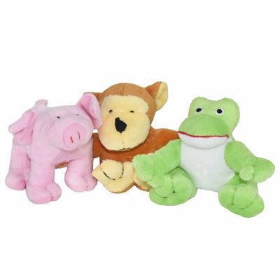 Multipet Puppy Buddies Plush Dog Toy Assorted Animals 5" - Pets Perfect