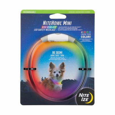 Nite Ize NiteHowl Mini Rechargeable LED Safety Necklace - Disc-O Select - Pets Perfect