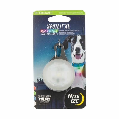 Nite Ize SpotLit X-Large Rechargeable Dog Collar Light - Disc-O Select - Pets Perfect