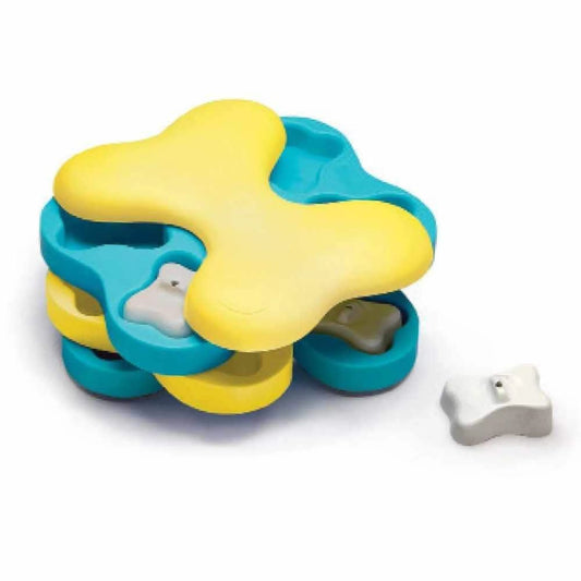 Nina Ottosson Dog Tornado Interactive Treat Dog Puzzle Toy Blue/Yellow Level 2 - Pets Perfect