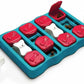 Nina Ottosson Dog Brick Interactive Treat Dog Puzzle Toy Blue Level 2 - Pets Perfect