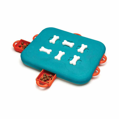 Nina Ottosson Dog Casino Interactive Treat Dog Puzzle Dog Toy Turquoise Level 3 - Pets Perfect