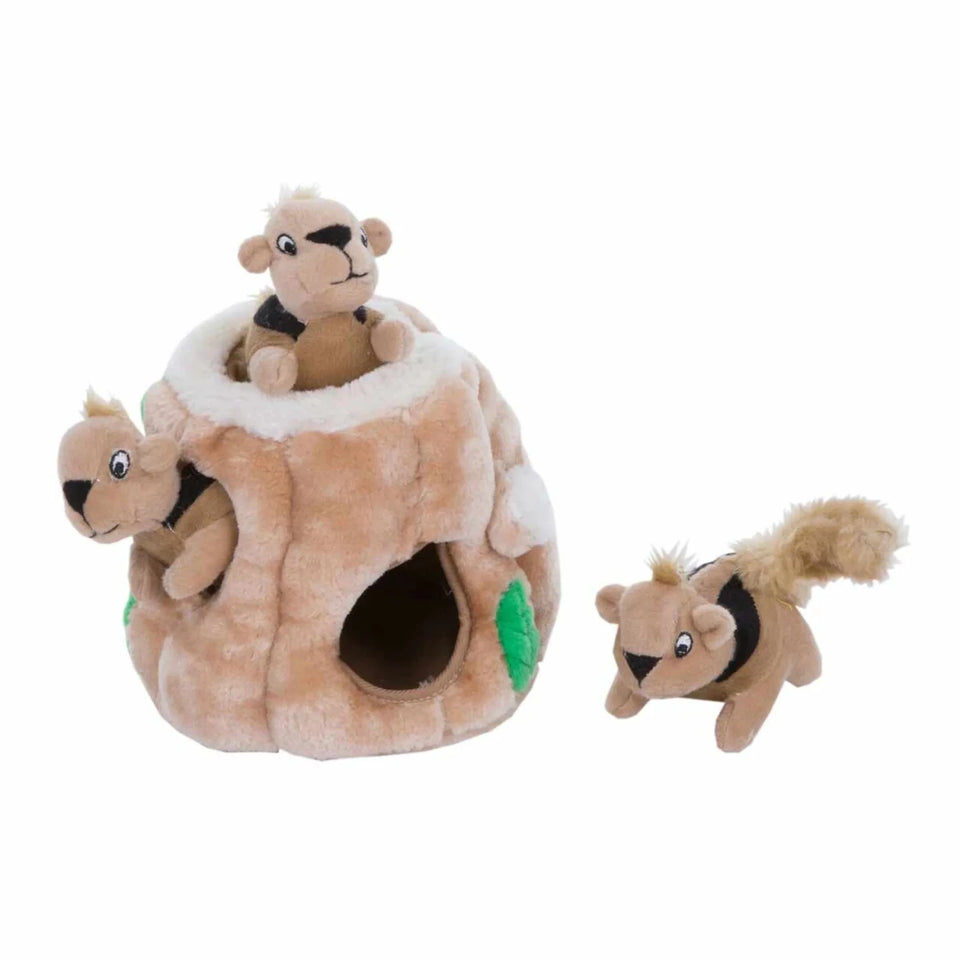 Outward Hound Hide A Squirrel Plush Dog Puzzle Dog Toy Brown - Pets Perfect