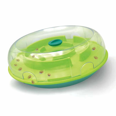 Nina Ottosson Wobble Slow-Feeder Bowl Dog Game Blue/Green Level 1 - Pets Perfect