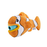 Nina Ottosson Big Mouthz Clown Fish Interactive Plush Dog Puzzle Toy Orange - Pets Perfect
