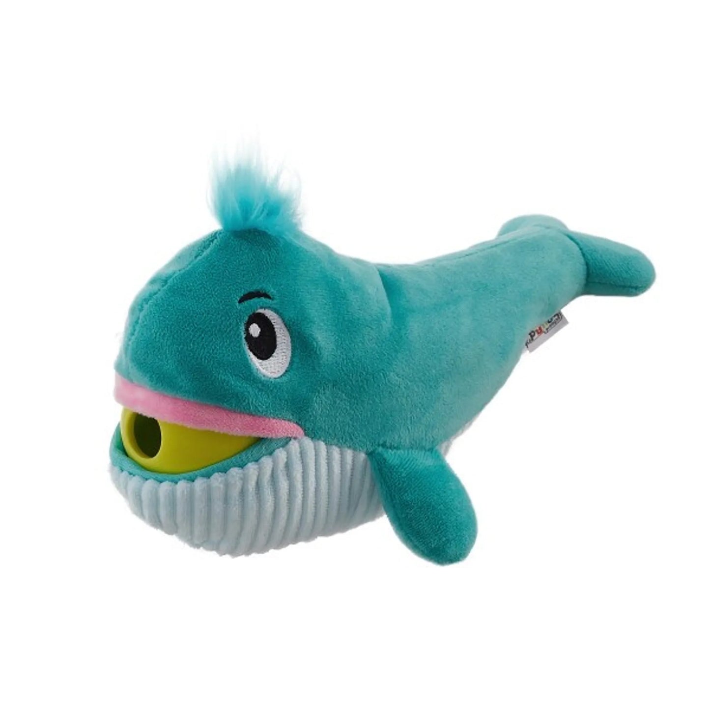 Nina Ottosson Big Mouthz Whale Interactive Plush Dog Puzzle Toy Blue - Pets Perfect