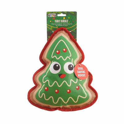 Outward Hound Fire Biterz Christmas Tree Cookie Dog Chew Toy Green Medium - Pets Perfect