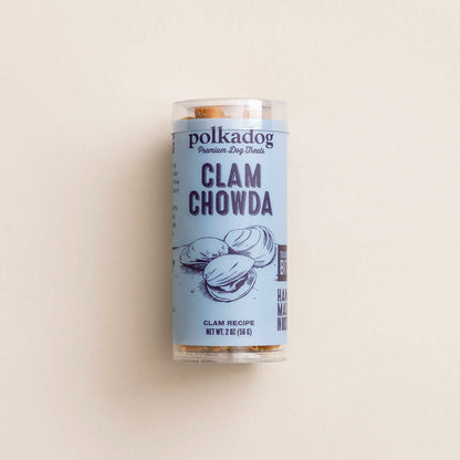 Polkadog Clam Chowda Training Bits - Crunchy Clam & Salmon Treats (2oz)