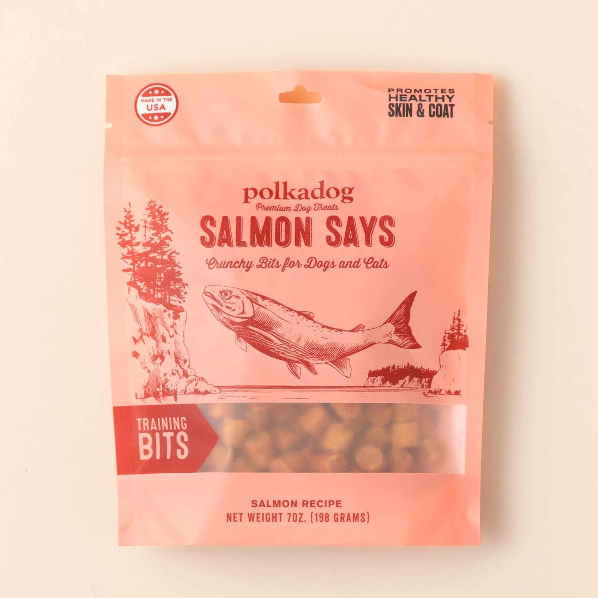 Crunchy Salmon Training Treats for Dogs & Cats - Omega - 3 Rich Dehydrated Bites - Pets Perfect