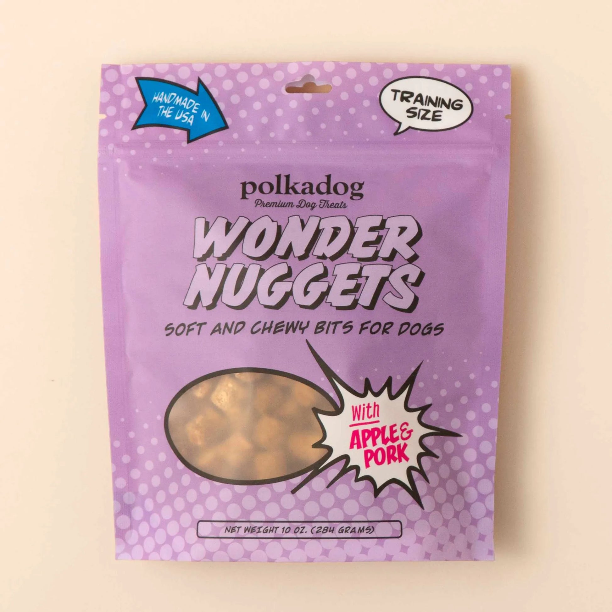 Polkadog Wonder Nuggets Pork & Apple Training Treats - Soft Chewy Dog Treats with Taurine Rich Liver - 5oz - Pets Perfect