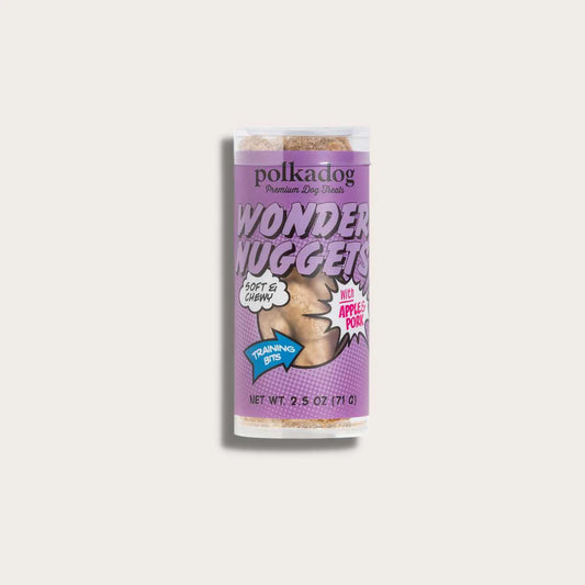 Polkadog Wonder Nuggets Pork & Apple - Soft Chewy Mini Training Treats for Dogs (4oz Tube)