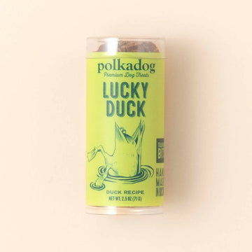 Polkadog Lucky Duck Training Bits Crunchy Dog and Cat Treats Mini Tube 2.5oz