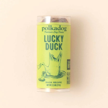 Polkadog Lucky Duck Dehydrated Duck Liver Training Treats - Grain-Free, 2-Ingredient (2.5oz)