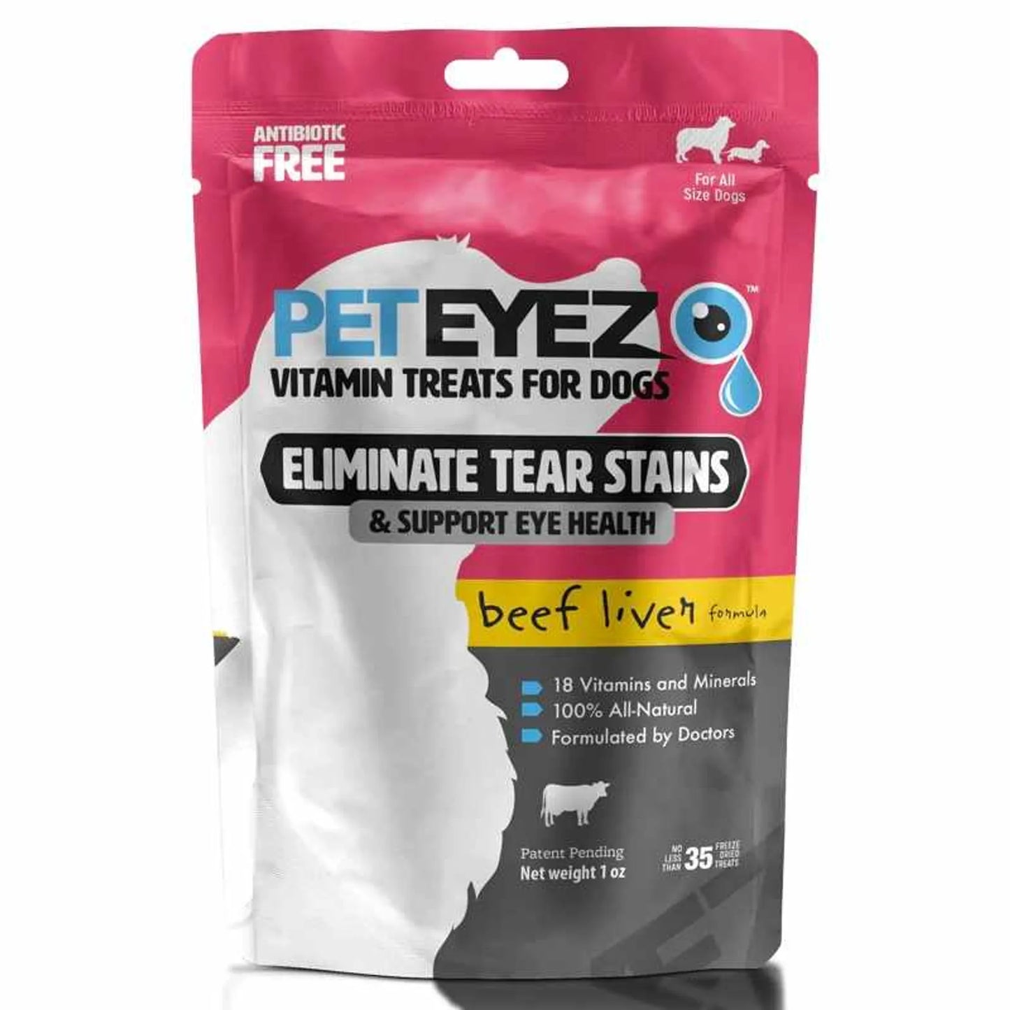 Pet Eyez Vitamin Treats for Dogs Beef Liver Formula 1oz - Pets Perfect