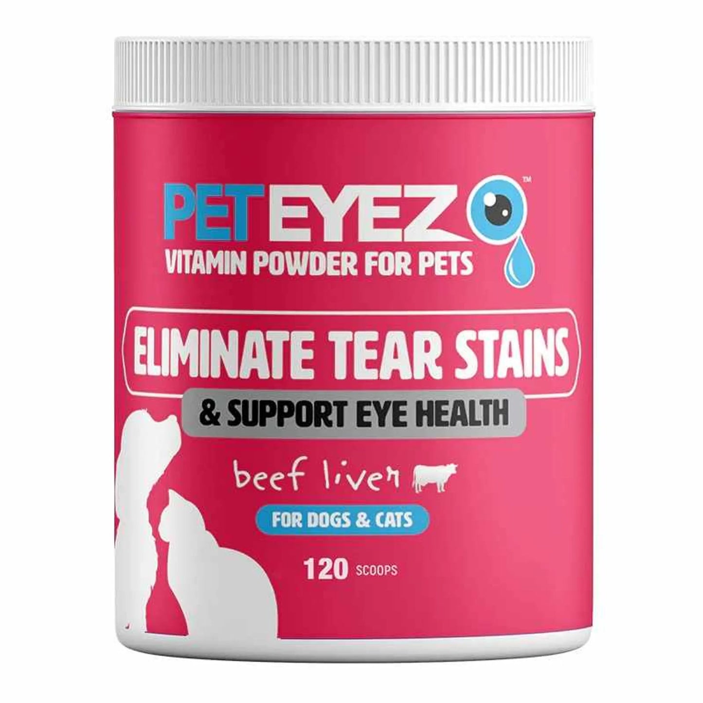 Pet Eyez Vitamin Powder for Dogs & Cats Beef Liver 120 Scoops - Pets Perfect