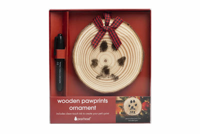 Pearhead Wooden Pawprints Ornament - Pets Perfect