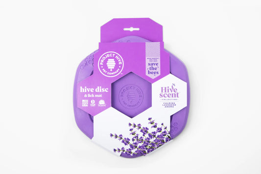 Project Hive Calming Lavender Lick Mat for Dogs - Slow Feeder Anxiety Relief Mat with Suction Cups