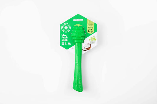 Project Hive Tropical Coconut Scent Fetch Stick for Dogs - Floating Rubber Fetch Toy with Aromatherapy
