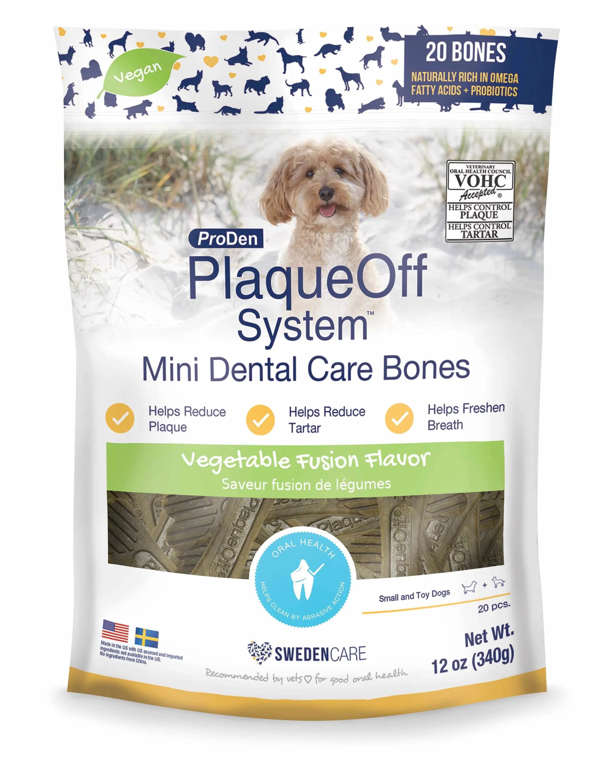 PlaqueOff - MINI Dental Care Bones - Pets Perfect