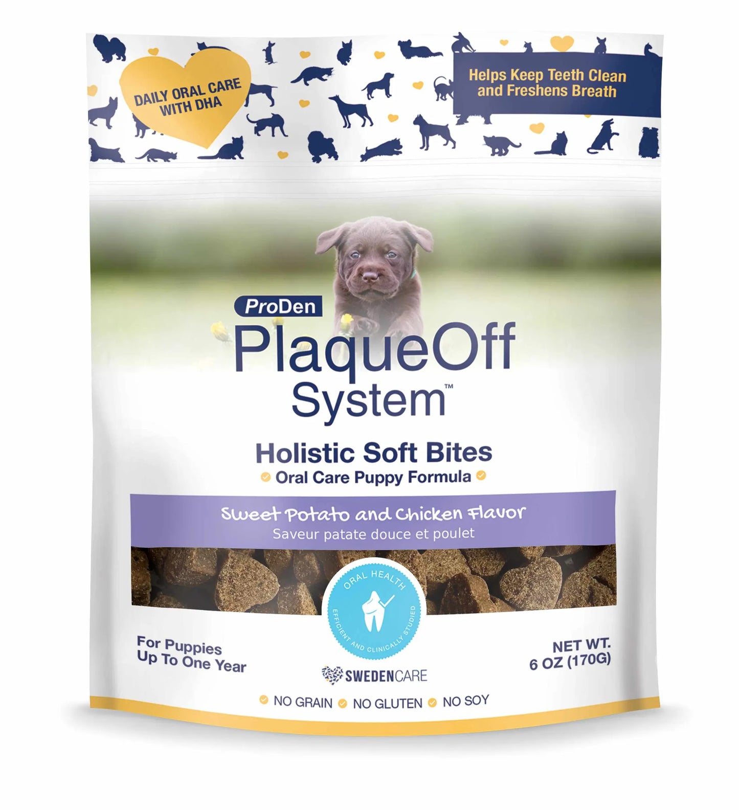 PlaqueOff Dental Soft Bites - Puppy Oral Care Formula