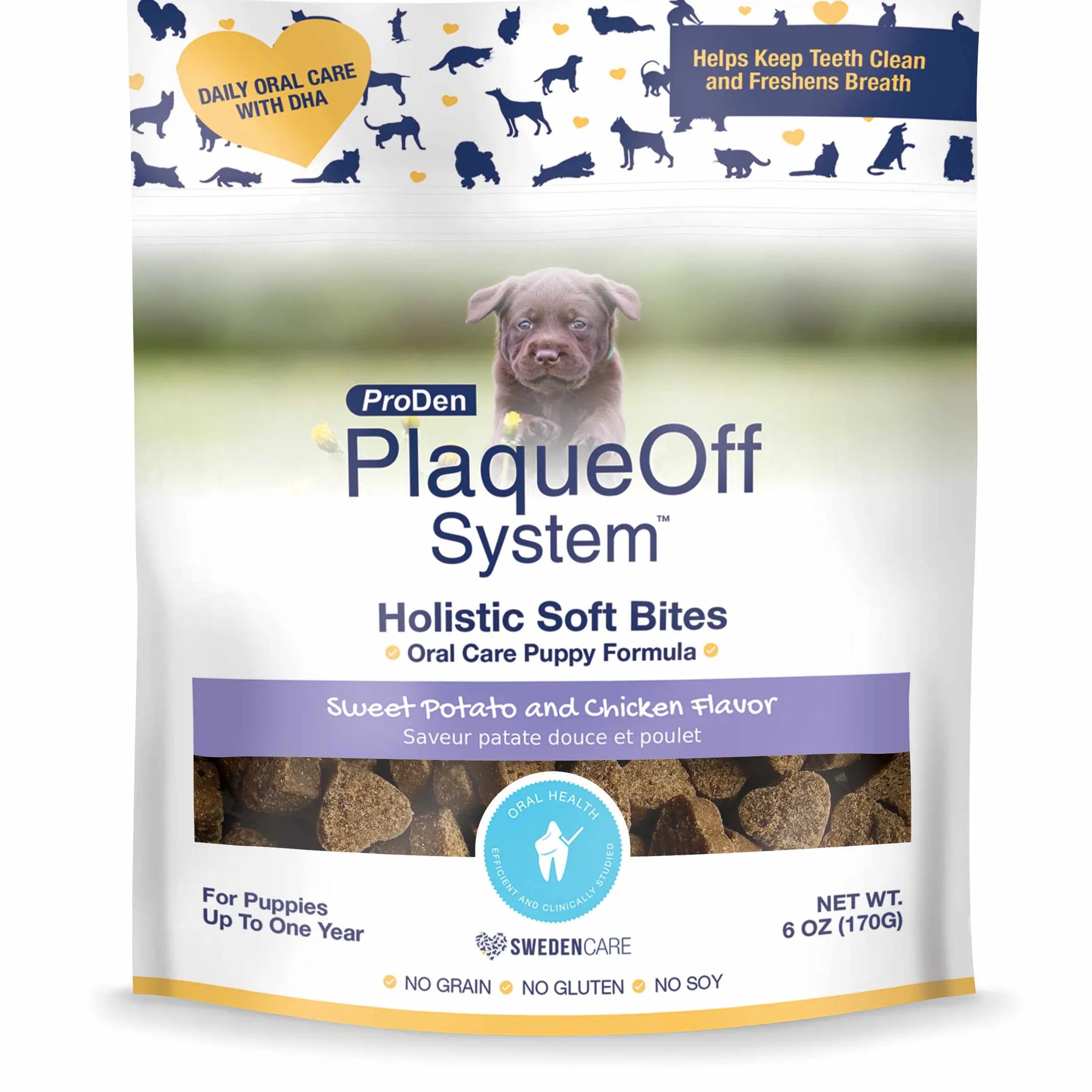 PlaqueOff Holistic Soft Bites - Oral Care Puppy Formula