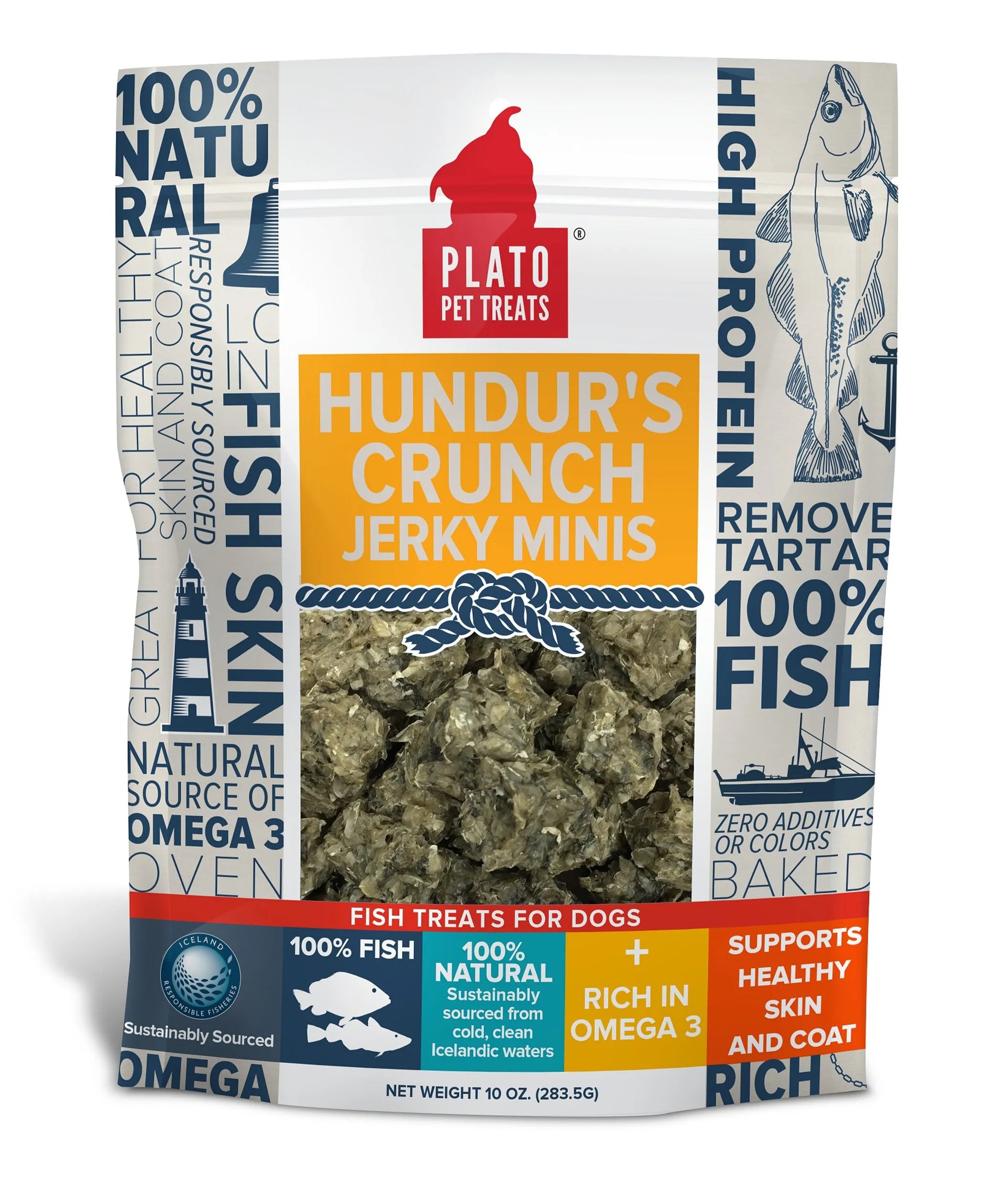 Plato Hundur's Crunch Jerky Minis - Premium Freeze - Dried Dog Treats with Real Meat - Pets Perfect