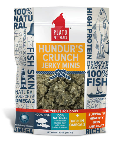 Plato Hundur's Crunch Jerky Minis - Premium Freeze - Dried Dog Treats with Real Meat - Pets Perfect