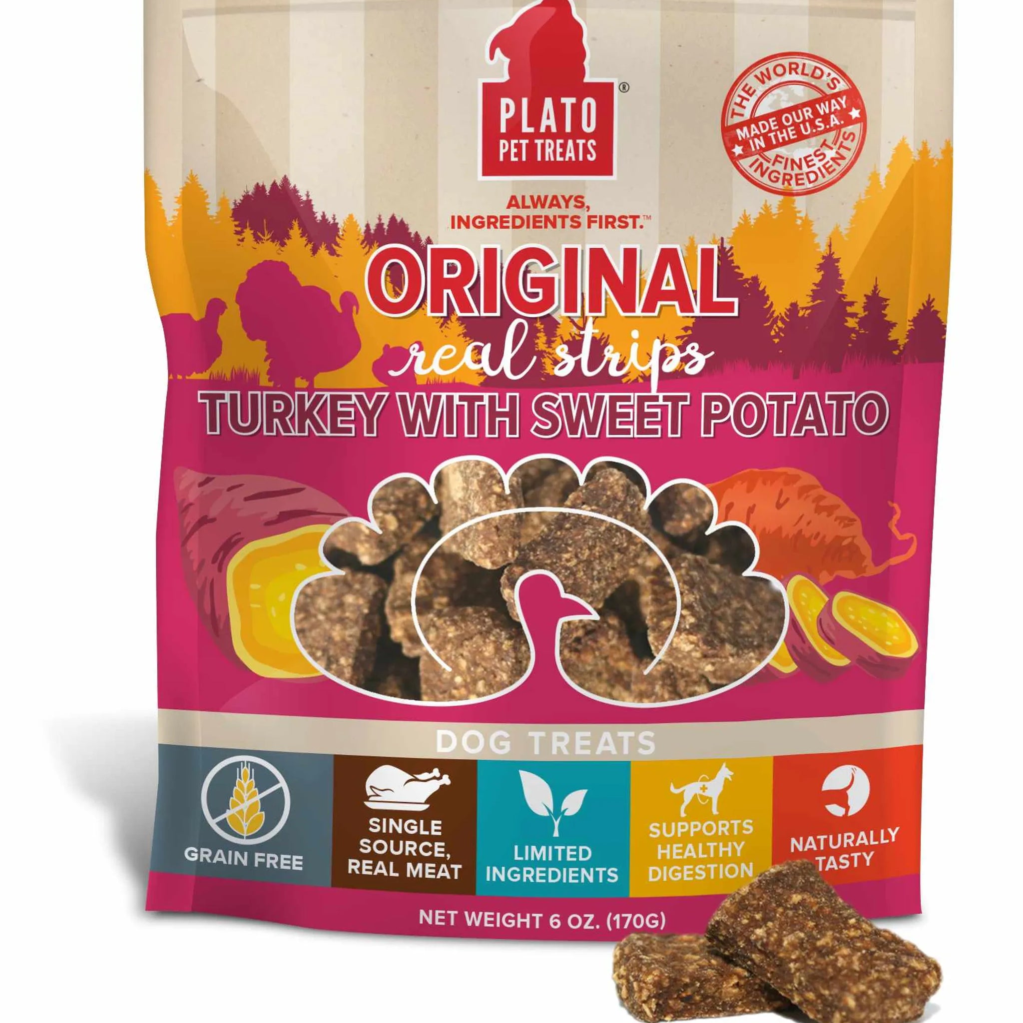 Plato Original Real Strips Turkey & Sweet Potato