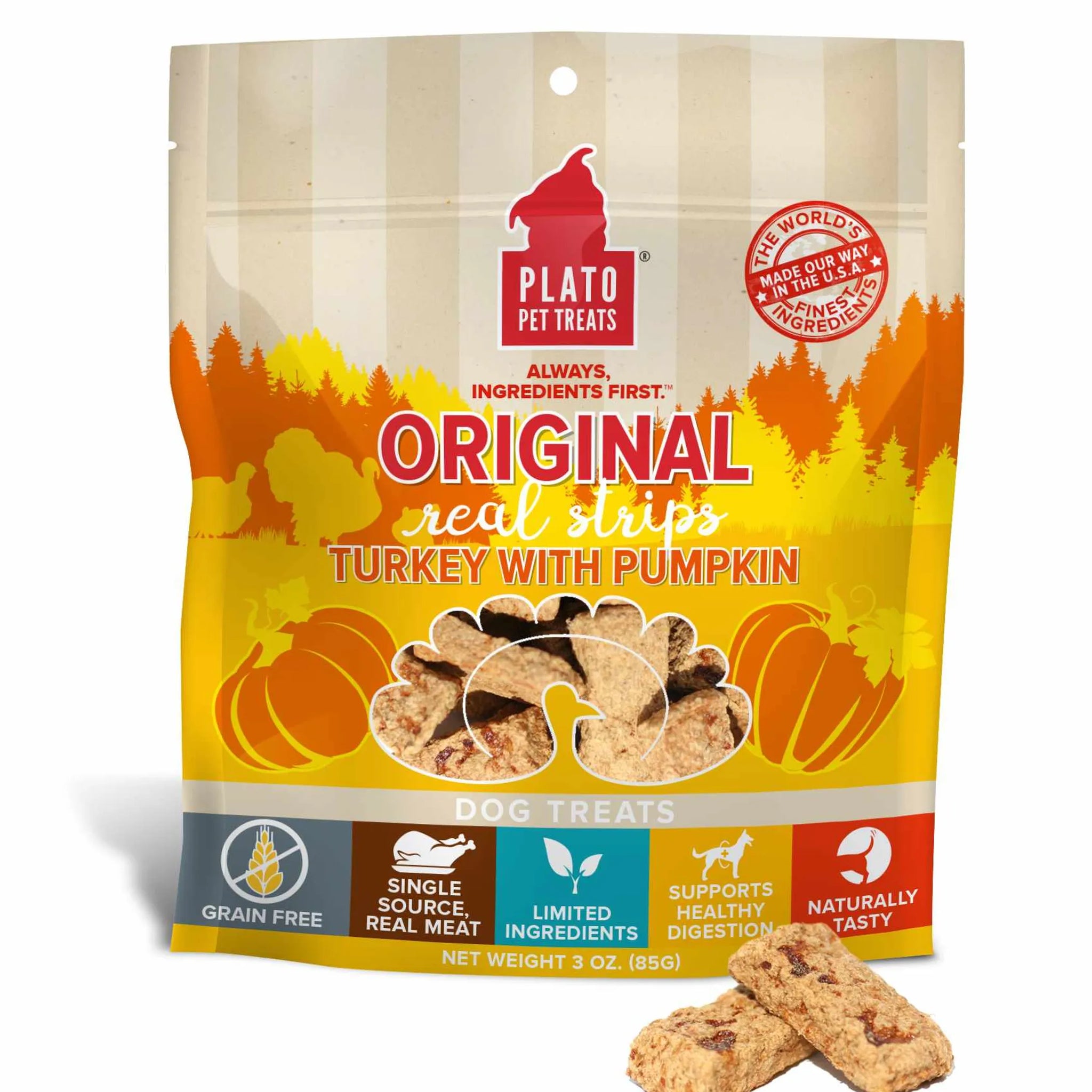 Plato Original Real Strips Turkey & Pumpkin