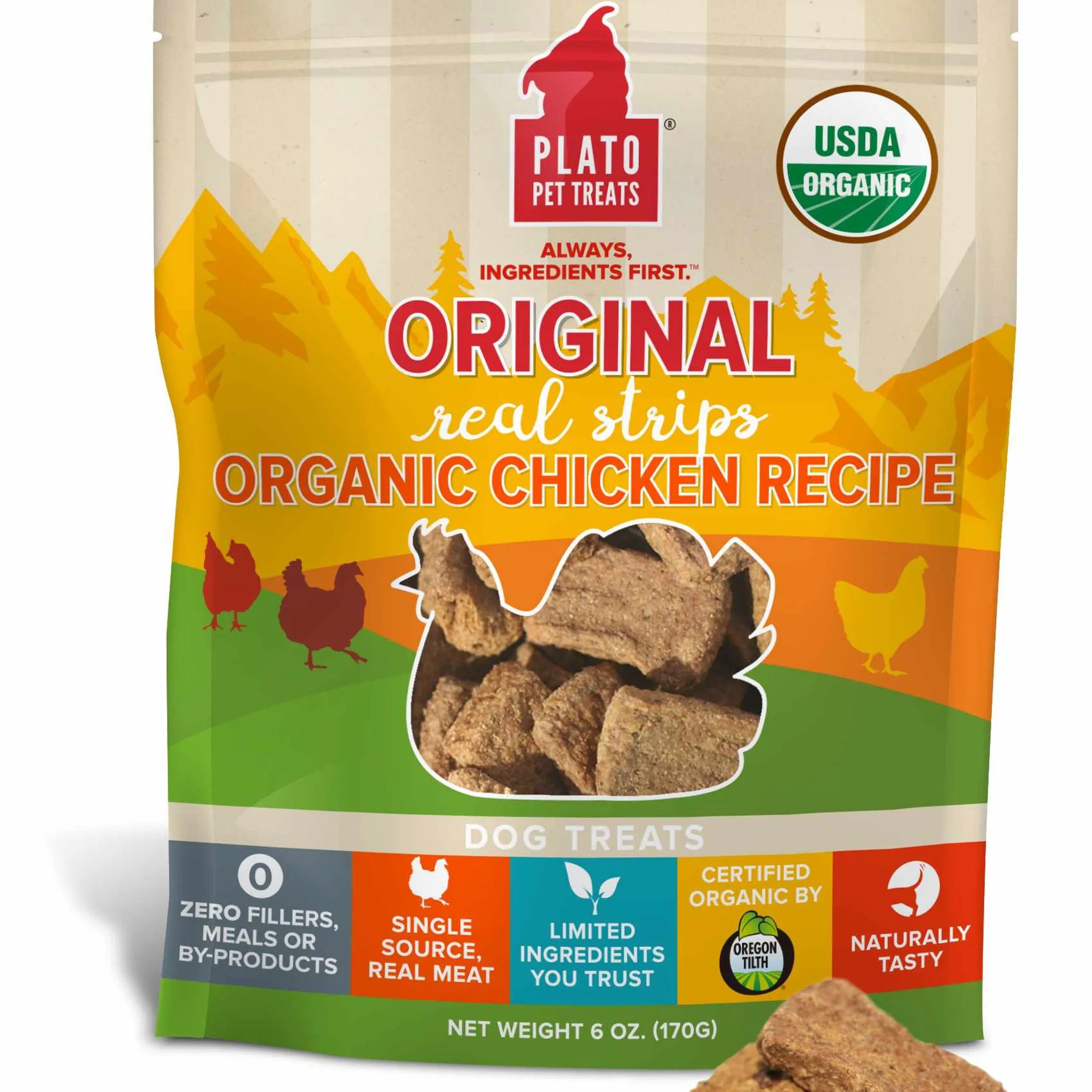 Plato Original Real Strips Organic Chicken