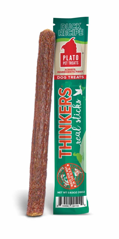 Plato Thinkers Duck Jerky Stick Dog Treat Single - Pets Perfect