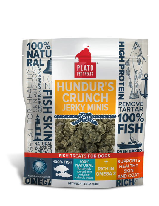 Plato Hundur's Crunch Jerky Minis - Premium Freeze - Dried Dog Treats with Real Meat - Pets Perfect