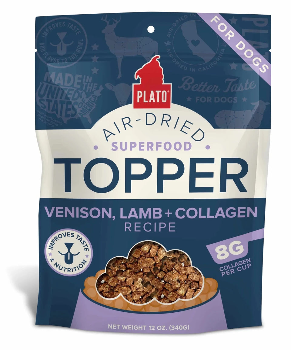 Plato Dry Dog Food Topper Venison, Lamb & Collagen Recipe - Pets Perfect