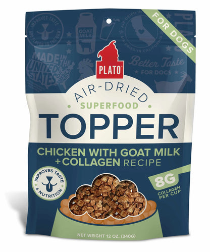 Plato Food Topper Chicken with Goat Milk & Collagen Recipe - Pets Perfect